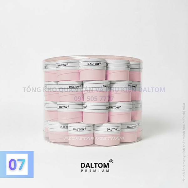 Quấn cán Daltom 2 lớp Màu Hồng Nhạt | 120 x 25 x 0.07 mm | Dùng cho Cầu Lông, Tennis, Bóng Bàn, Pickleball, Câu Cá