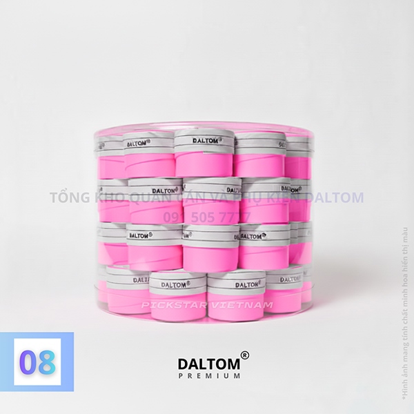 Quấn cán Daltom 2 lớp Màu Hồng Neon | 120 x 25 x 0.07 mm | Dùng cho Cầu Lông, Tennis, Bóng Bàn, Pickleball, Câu Cá