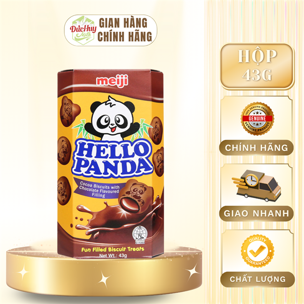 Bánh gấu hello Panda vị cacao 43g