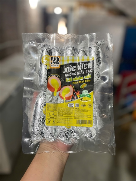 S2 xúc xích nướng giấy bạc lõi nhân xốt phô mai bắp gói 450g