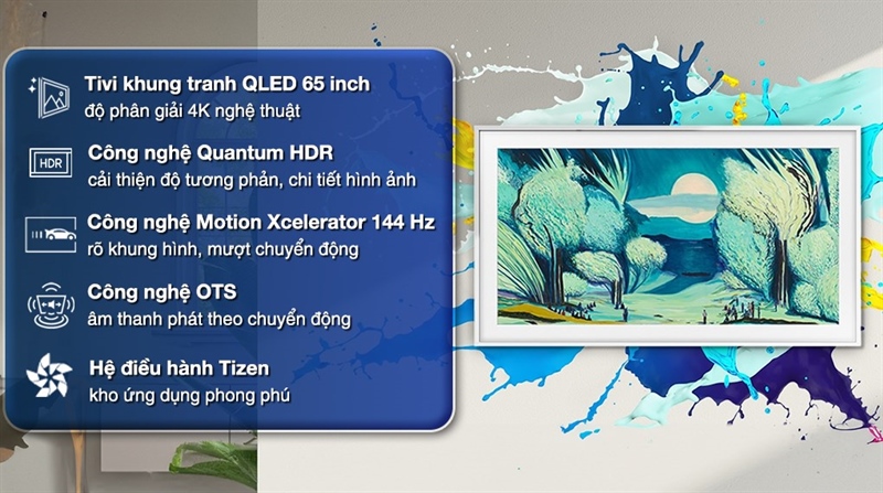Smart Tivi Khung Tranh The Frame QLED Samsung AI 4K 65 inch QA65LS03F 2025 - Việt Nam