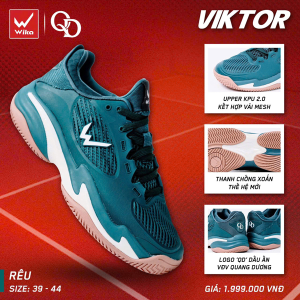 Giền Pickleball - Giày Pickleball Wika Viktor Quang Dương
