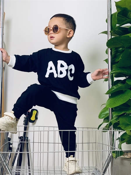 Bộ dài tay trắng, đen ABC 1-5