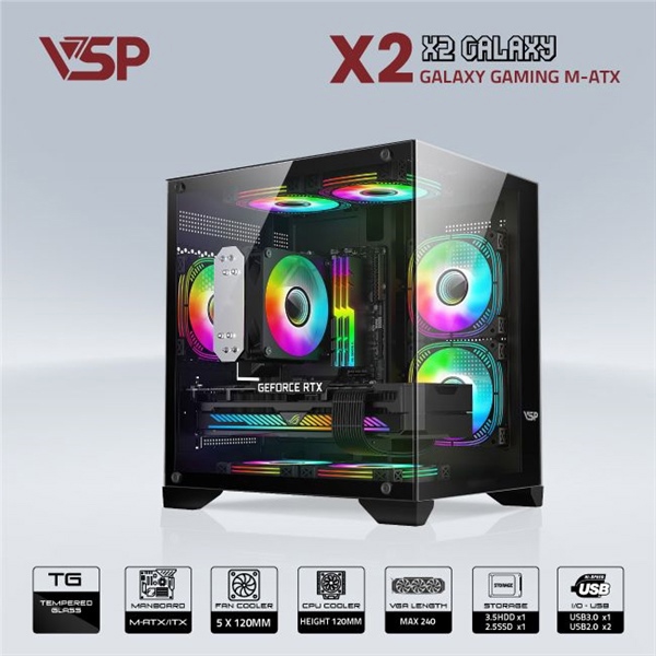 Máy tính Gaming - Đồ họa Core i5-11500| H510 | Ram 8GB | SSD 256GB NVMe | Intel ARC A380 6GB (KM: Tản nhiệt khí RGB + Chuột không dây Gaming Rapoo VT950S)