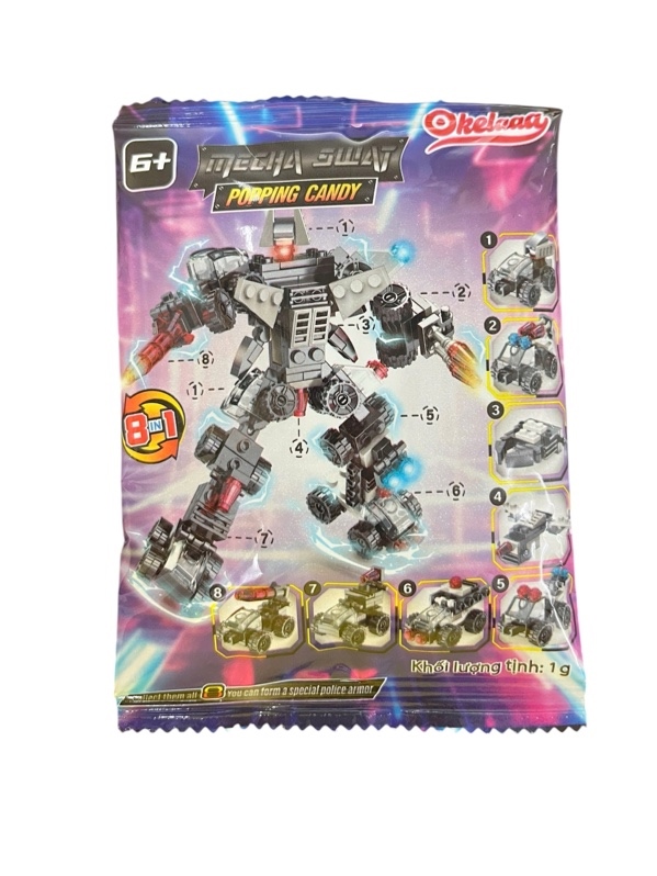 Kẹo nổ Okelaaa Mecha Swat 1g