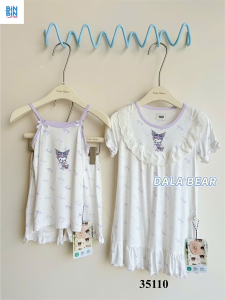 35110-Đầm tencel Kuromi nơ