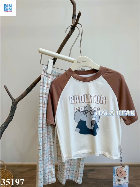 35197-Bộ KK QD Voi viền nâu