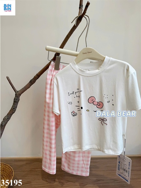 35195-Bộ KK QD Kitty nơ hồng