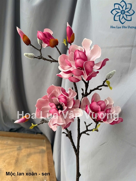 Mộc lan xoăn - Sen - Hoa cành dài - Hoa Lụa Vân Vượng