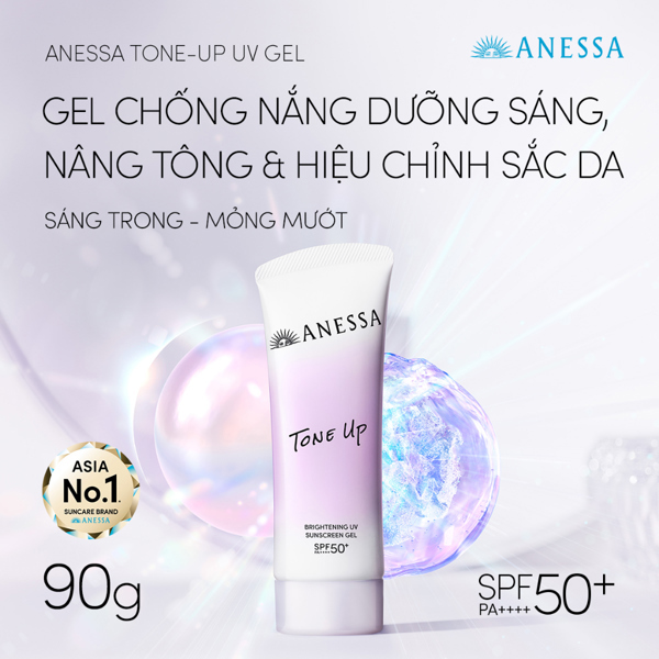 VAT Gel Chống Nắng Anessa Tone Up 90ml ( Màu Tím) - Ảnh 1
