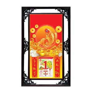 Bìa lịch khung vàng/nâu -100
