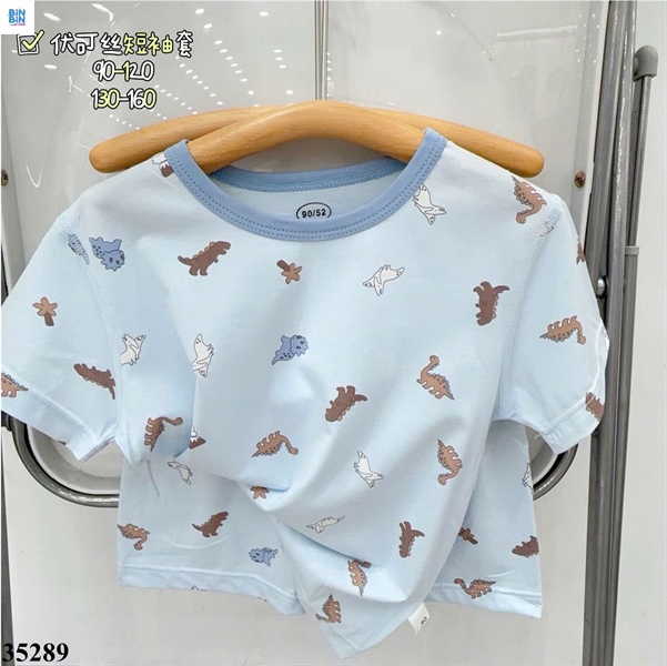 35289- Bộ tencel TN khủng long nâu