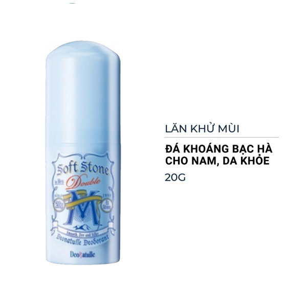 Lăn Khử Mùi Đá Khoáng Dạng Sáp Deonatulle xanh dương cho nam