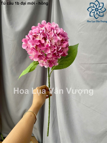 Tú cầu 1b đại mới - hồng - Hoa cành dài - Hoa Lụa Vân Vượng