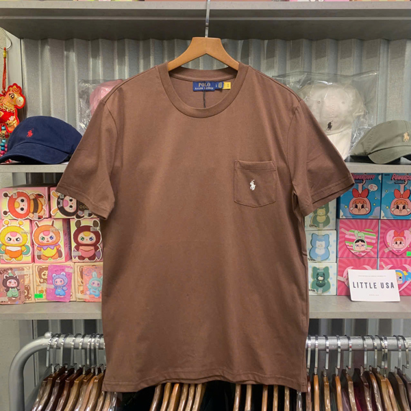 [Thanh lý] RALPH LAUREN BASIC TEE POCKET (Lỗi QR Code) - BROWN