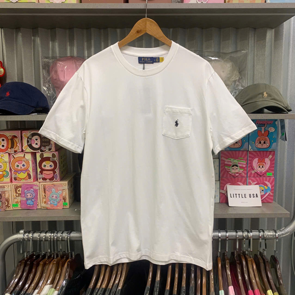 [Thanh lý] RALPH LAUREN BASIC TEE POCKET (Lỗi QR Code) - White