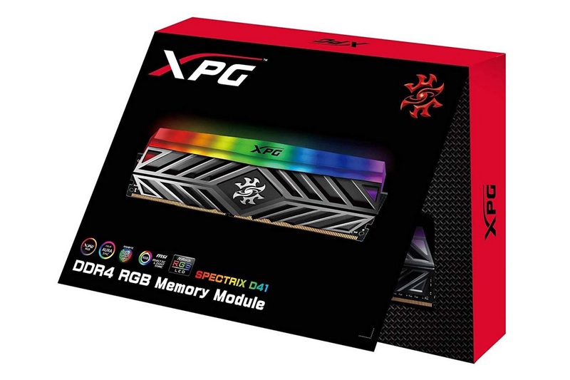 Ram PC DDR4 ADATA Spectrix D41 RGB 8GB 3200Mhz (AX4U32008G16A-DT41)