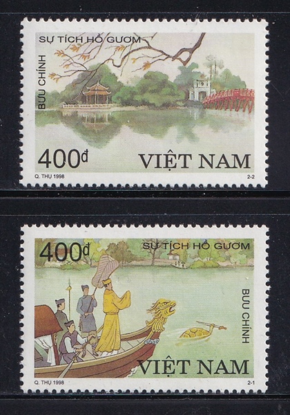 Bộ 2 Tem Bưu Chính Việt Nam - Sự Tích Hồ Gươm 1998 (2) | Mint