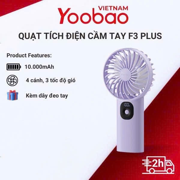 Quạt YOOBAO F3 pin 10.000mAh