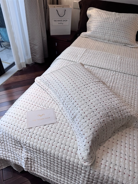 Bộ ga chần full "Hạt nắng" | Tencel - Vỏ chăn chần 200x230 cm - Chấm bi - JF18.02