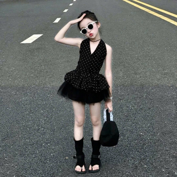 SET ÁO YẾM CHẤM BI