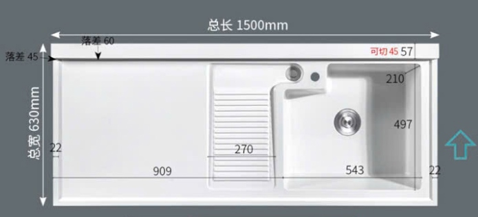 Chậu máy giặt 150 màu trắng