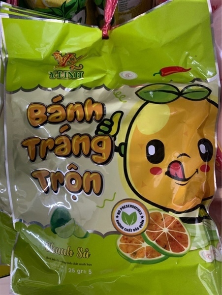 Bánh tránh trộn vị chanh sả(Mixed rice paper with lemongrass lime flavor)