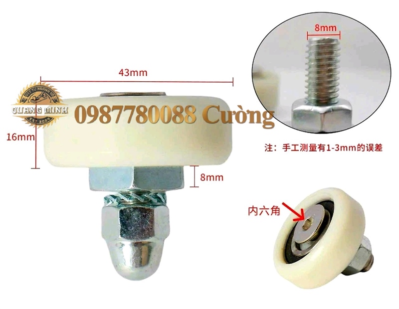 Con lăn bàn trượt 43*16
