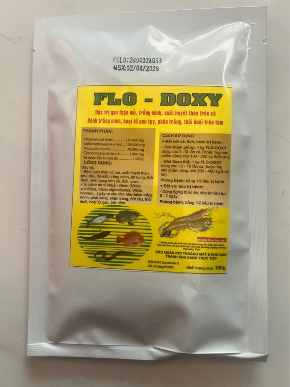 FLO-DOXY 100g ( gan thận mủ, trắng mình thối đuôi phân trắng