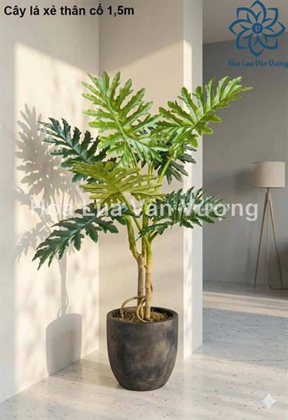 Cây lá xẻ thân cổ 1,5m - Cây - Hoa Lụa Vân Vượng