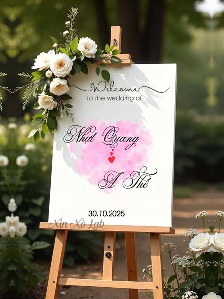 Bảng Welcome Loang Màu Size 50x70