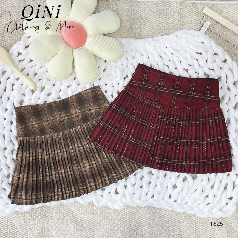CHÂN VÁY XẾP LY CARO