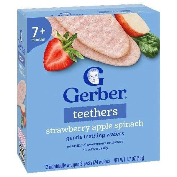 Bánh gạo Gerber Teethers 7M+ 48g Dâu táo