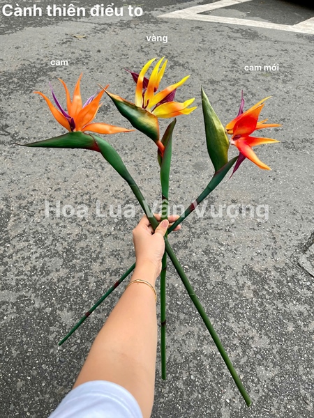 Cành thiên điểu to mới - Hoa cành dài - Hoa Lụa Vân Vượng