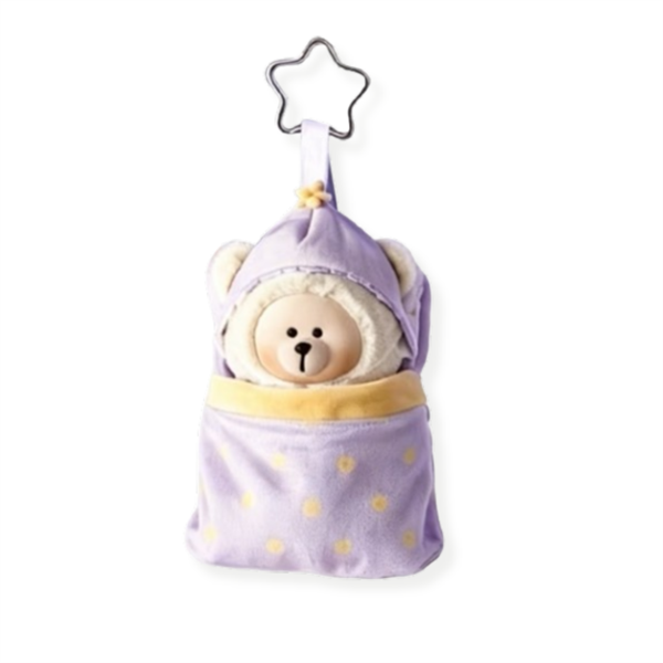 SM26_Purple Night Galaxy Vinyl Bear Keychain (Purple)