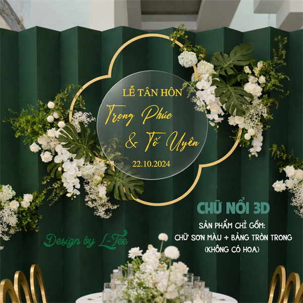 Bộ Tên Đám Tiệc Trang Trí và Bảng Trong Suốt