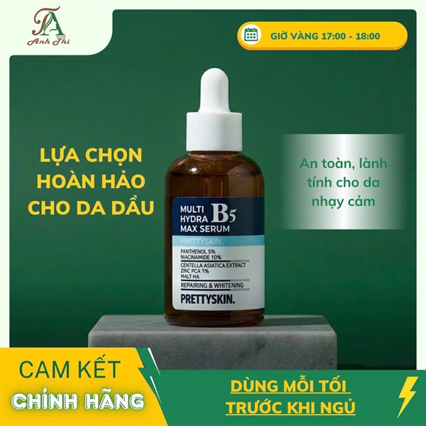 [Cty] Serum B5 Prettyskin da dầu 50ml – Phục hồi, dưỡng sáng, kiểm soát dầu hiệu quả