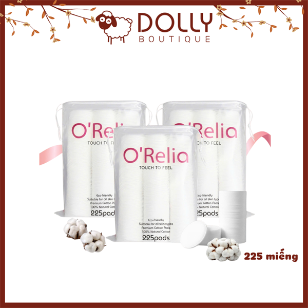 Bông tẩy trang O'Relia gói 225 pcs