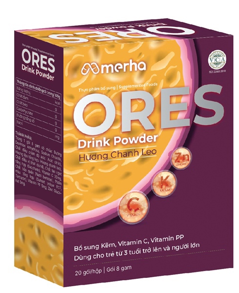 Ores drink Powder - Cam - Merha Pharma - H/20 Gói