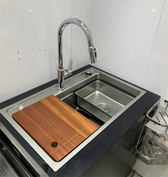 Chậu bát 1 hố inox 304 GN - CRV75x46 inox nguyên bản