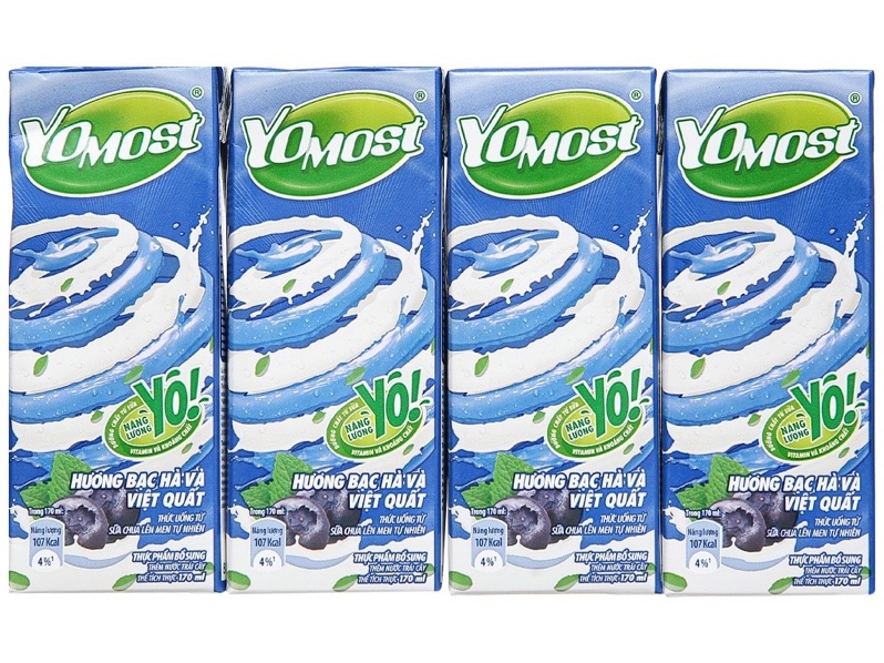 Sữa yomost bạc hà việt quất