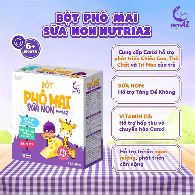 Bột phô mai sữa non Nutri AZ hsd 21/1/29