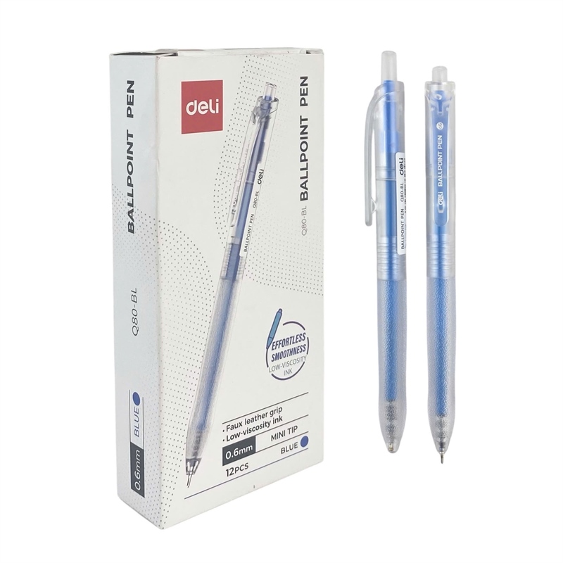 Bút gel xanh Deli Q80-BL