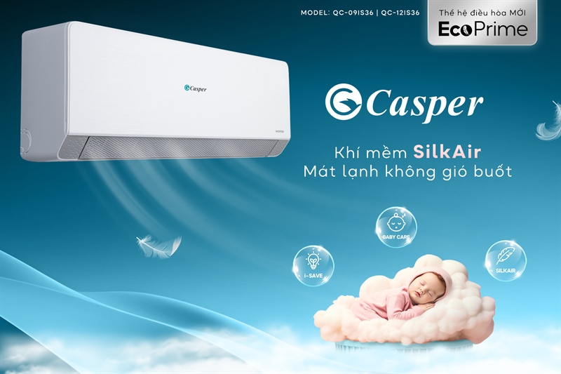 Điều hoà CASPER JC12IU36 ( 12K + 1 chiều + inveter )