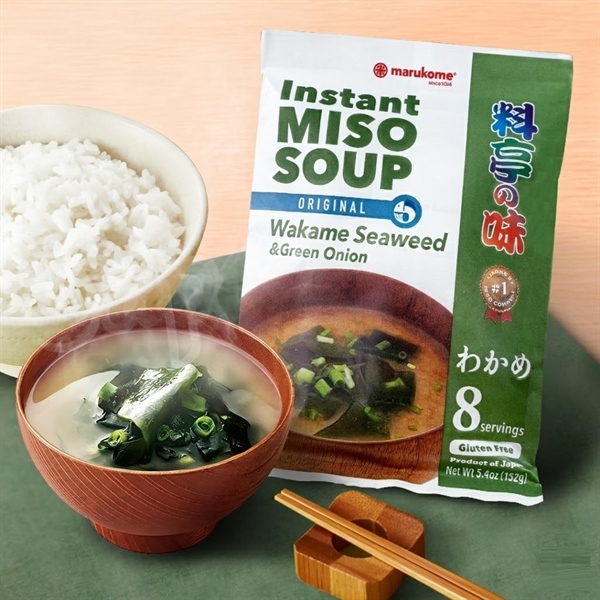 (Nhật Bản) 👉 Súp miso Marukome rong biển Wakame và hành lá 👉 152g