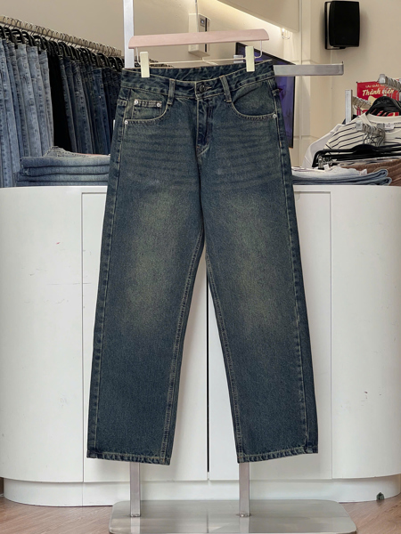 Quần Jean dài Suông (Baggy) Xanh rêu 1249