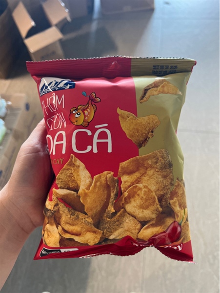 Snack thơm giòn da cá vị ớt cay 50g