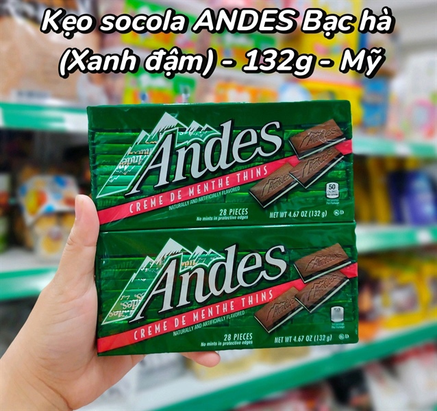 Kẹo socola Andes Bạc Hà 132g