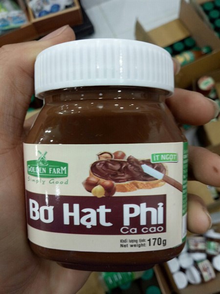 Bơ hạt phỉ cacao Golden Farm 170g