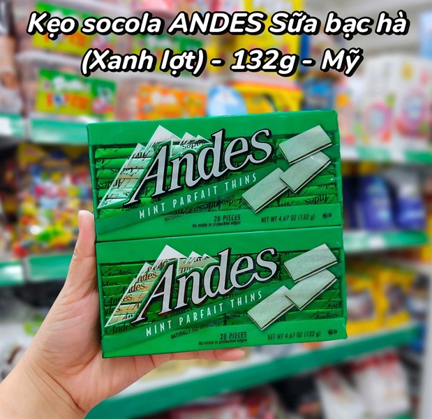 Kẹo socola Andes sữa Bạc Hà 132g